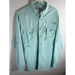 Columbia PFG Aquamarin Long Sleeve Performance Fishing Men Vented Pocket Shirt